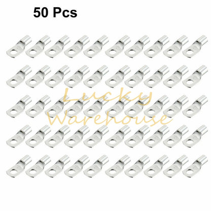 50Pcs SC35-8 Non-Insulated U-Type Copper Crimp Terminals 8.4mm Wire Connector #