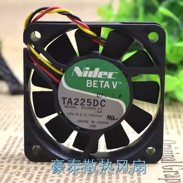 Nidec R33960-57 6015 DC12V 0.13A 3-Wire CPU Silent Cooling Fan