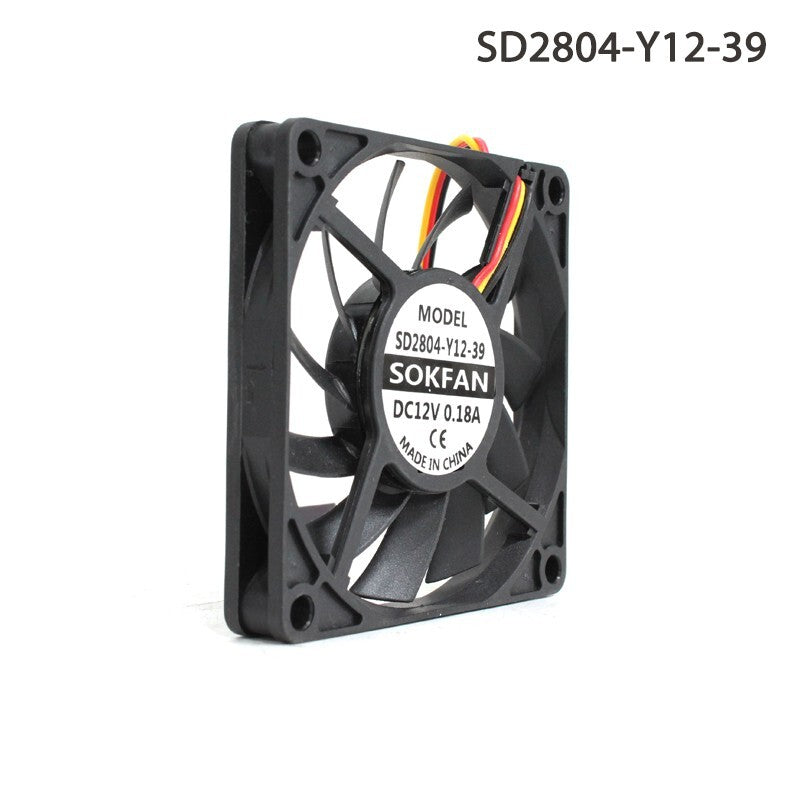 SOKFAN SD2804-Y12-39 7010 12V 0.18A 7cm 3-wire inverter heat sink fan