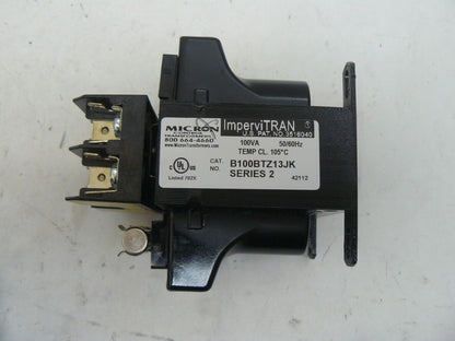 Micron IMPERVITRAN B100BTZ13JK Control Transformer 100va - MICRON