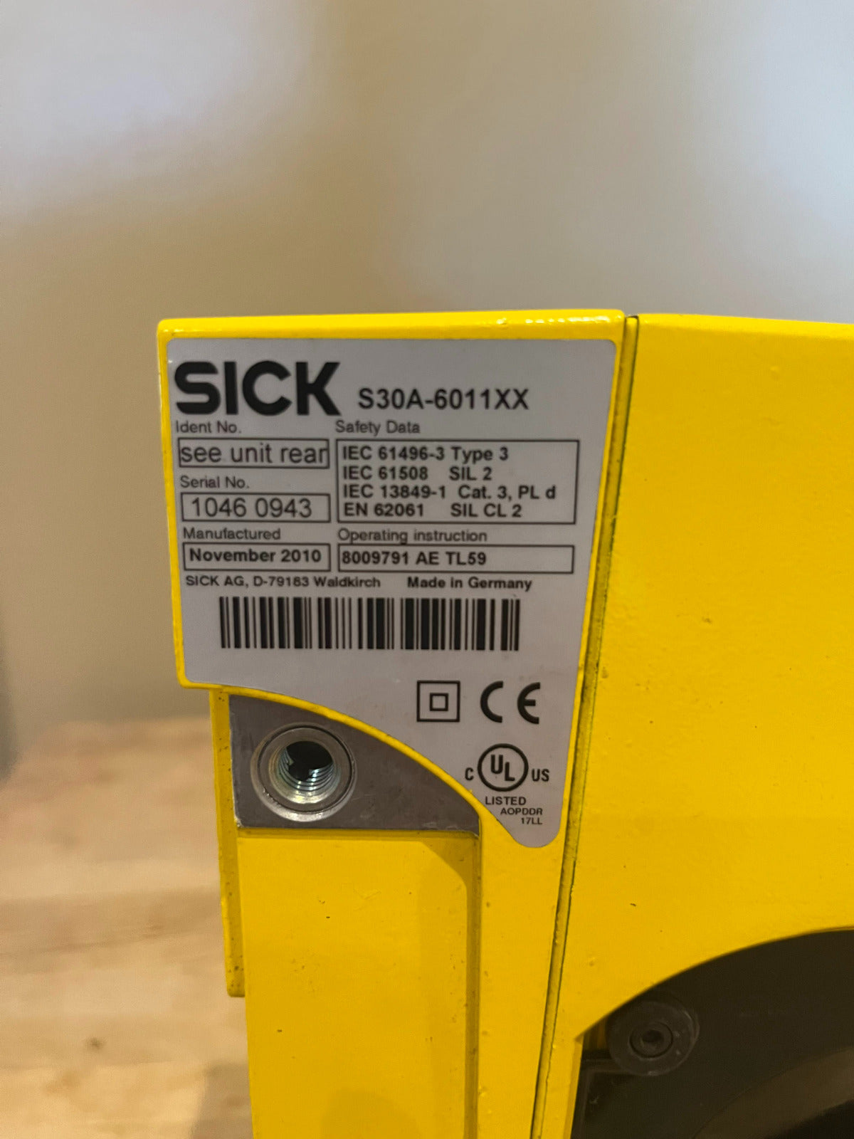 SICK S30A-6011EA NEW RELEASE - SICK MEDICAL EQUIPMENT