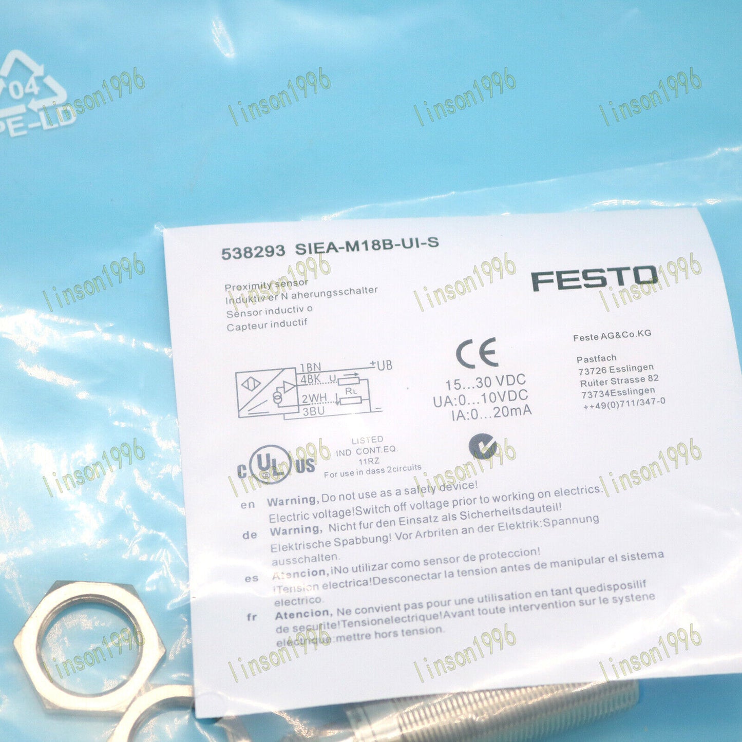 FESTO Sensor 538293 UI-S 1 Year - FESTO
