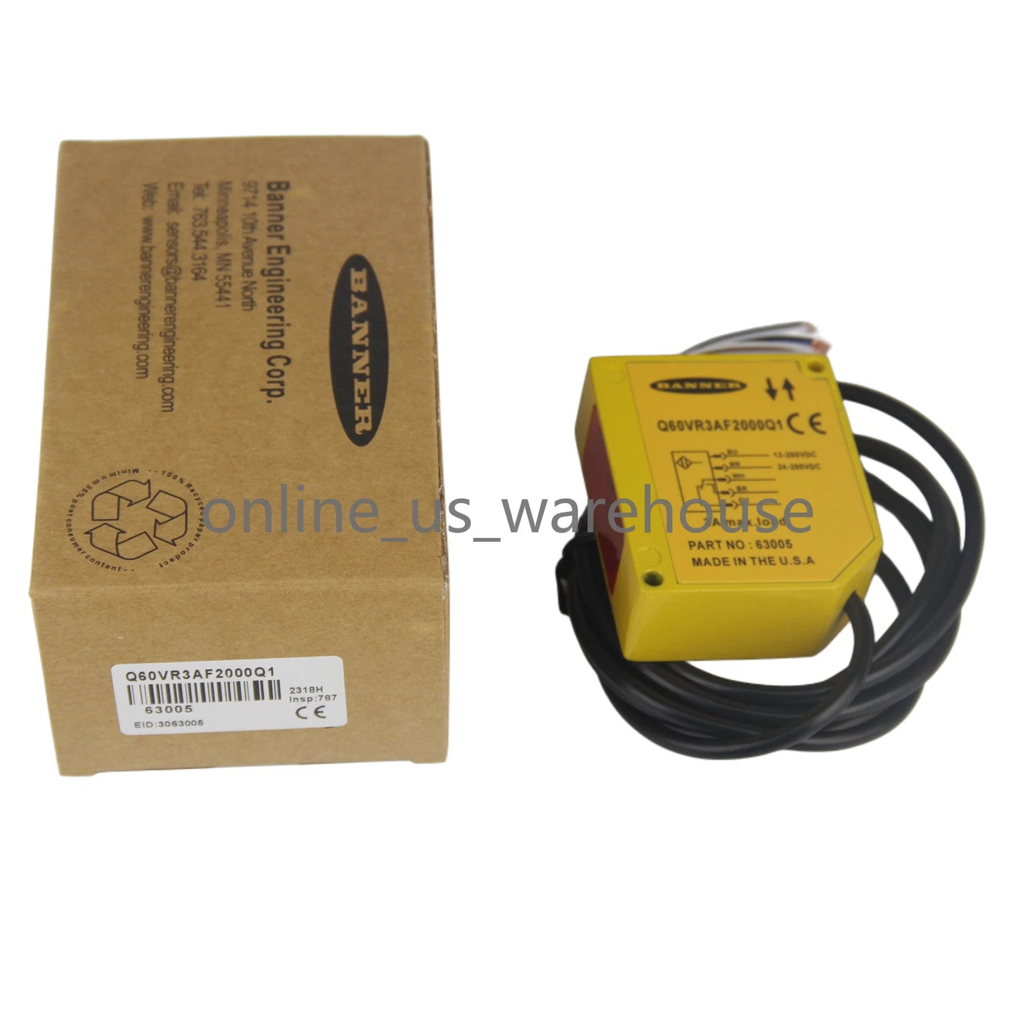1PC BANNER Q60VR3AF2000Q1 Photoelectric Sensor - US Stock#I