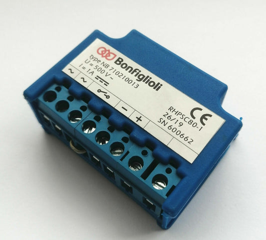 new 1x Bonfiglioli type NB 710210013 RHPSC80-1 500V~ 1A motor brake rectifier block - BONFIGLIOLI