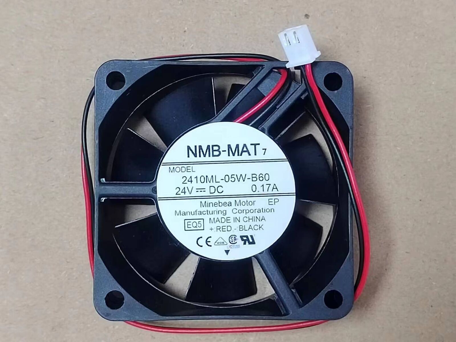 new NMB 2410ML-05W-B60 6025 24V 0.17A 60mm 2-wire inverter fan NMB