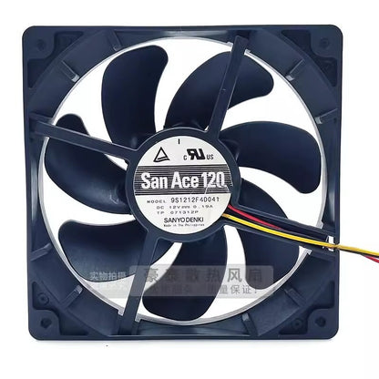 SANYO 9S1212F404 DC12V 0.19A 3-Wire Silent Cooling Fan