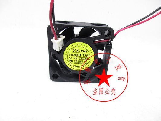 used Yate Loon D40BM-12B 4CM 4015 12V 0.10A 2-wire silent double ball fan