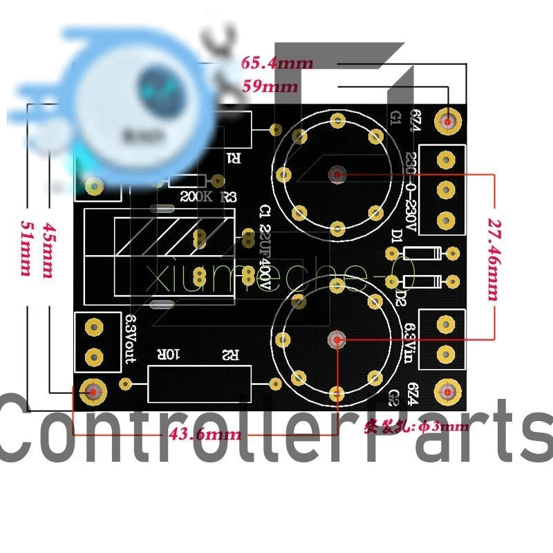 6Z4 Rectifier Dual Tube Preamplifier Bile Rectifier filter Board