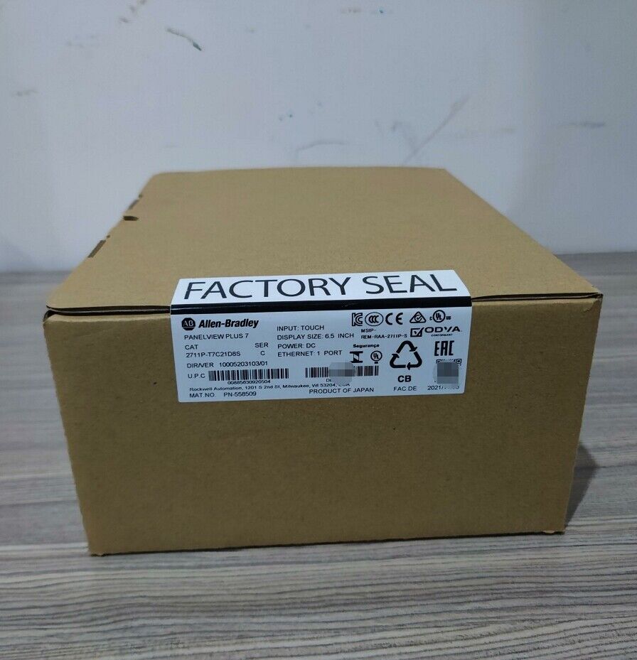 HMI Panelview Plus 7 Terminal Ship AB 2711P-T7C21D8S - SHIP COMPONENTS