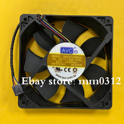 AVC DATA1225B2G 12025 DC12V 1.02A 12CM 4-Pin Dual-Balloon Silent Cooling Fan