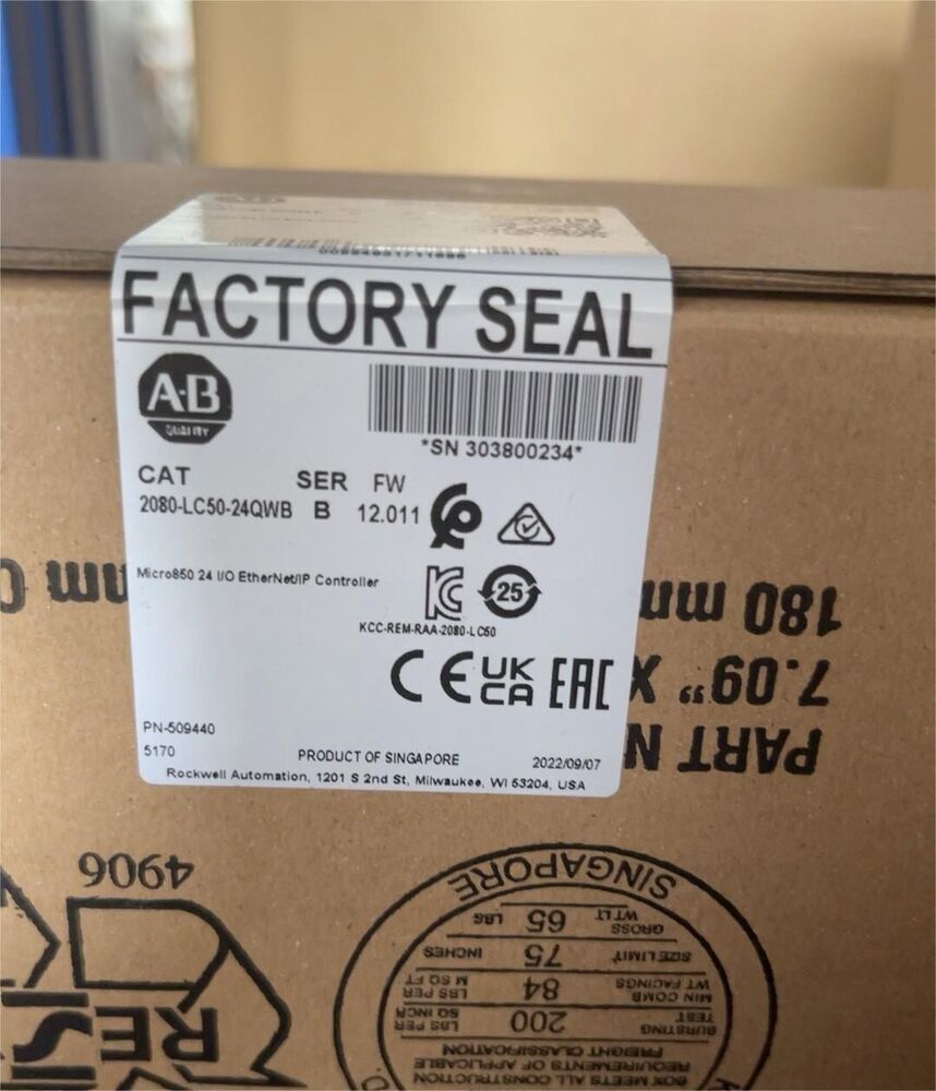 Allen-Bradley 2080-LC50-24QWB MICRO850 1PCS 2080LC5024QWB