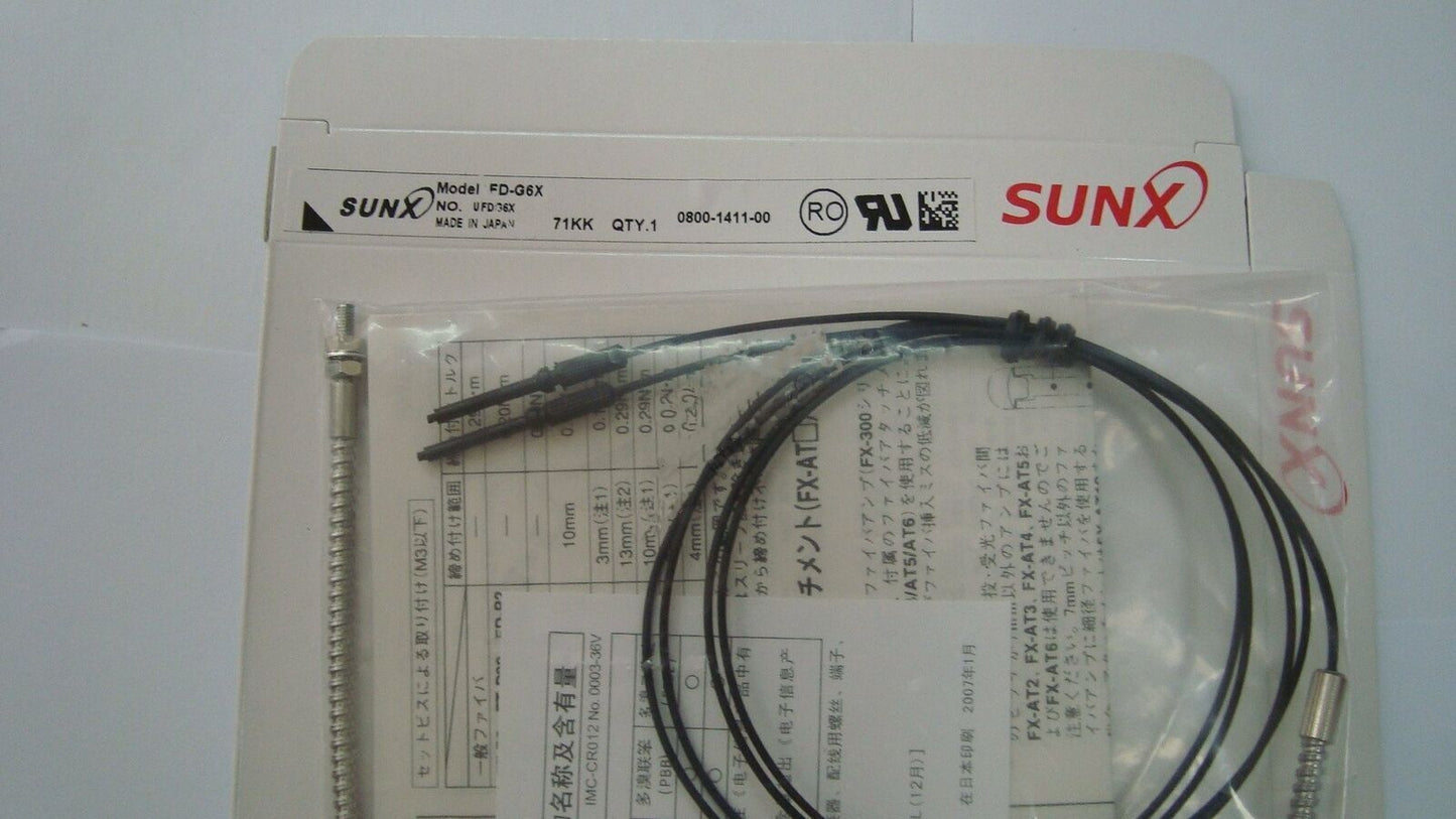 1PC For Panasonic SUNX Fiber Optic Sensor FD-G6X (1 Year) - PANASONIC