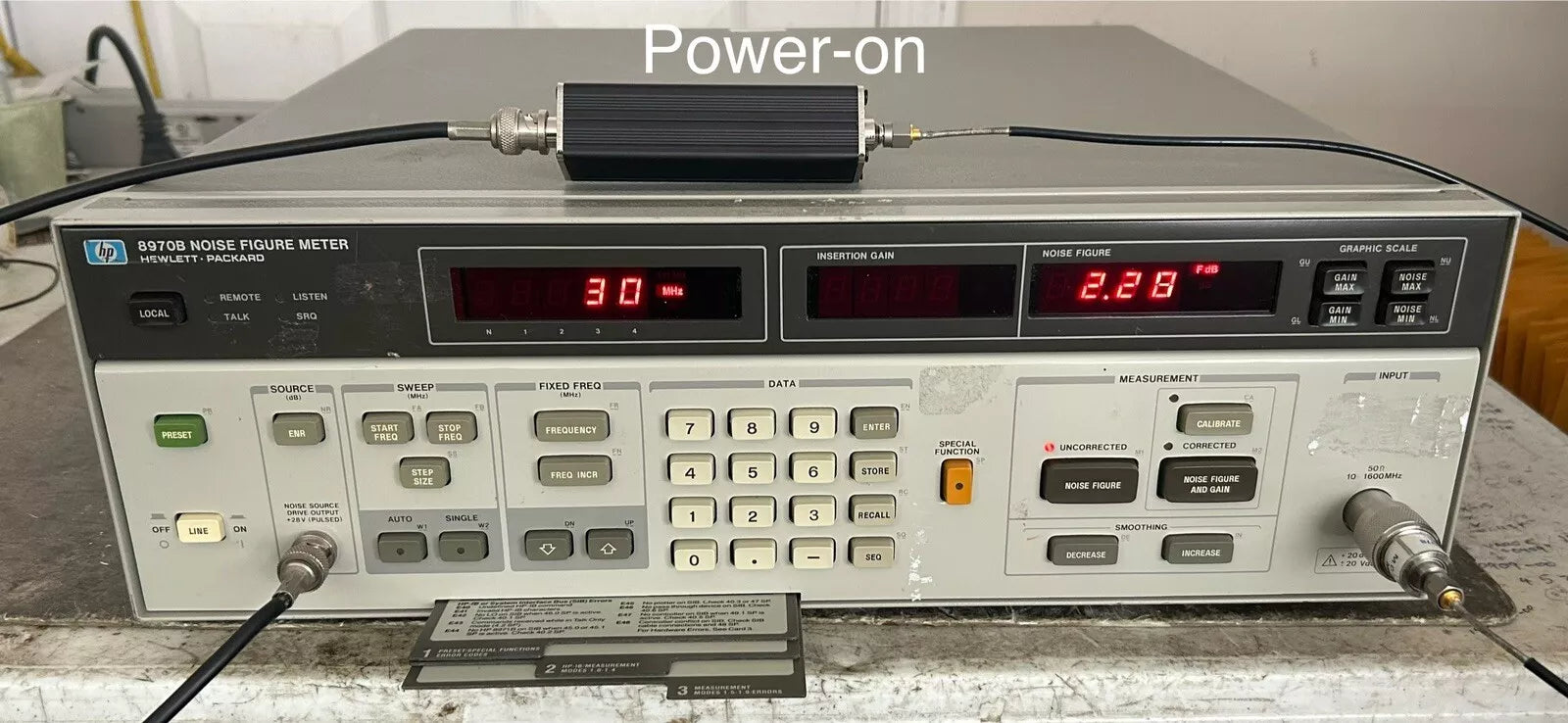 HP 8970B Noise Figure Meter with Advanced Features - HP