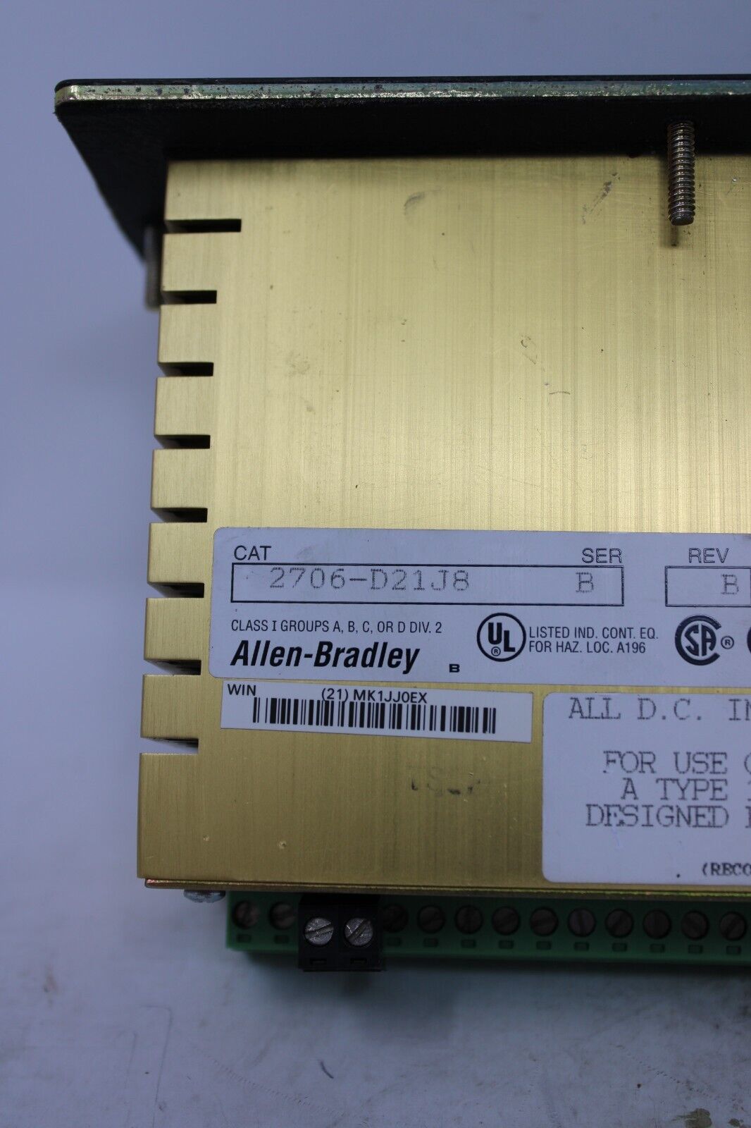 used Allen Bradley 2706-D21J8 Dataliner - ALLEN BRADLEY