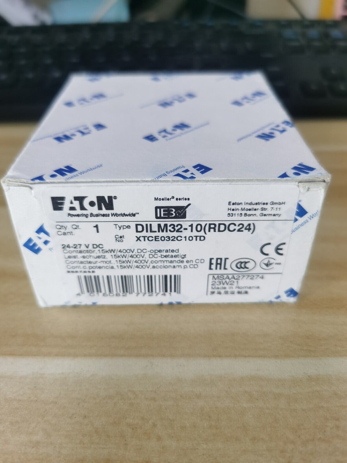 new 1PCS Eaton Moeller DILM32-10 RDC24 XTCE032C10TD Contactor 24-27VDC - EATON MOELLER