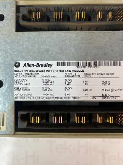 ALLEN BRADLEY 2094-BC01-M01 INTEGRATED AXISMODULE 2094BC01M01 - KOEED