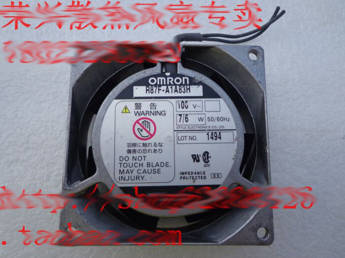 OMRON R87F-A1A83H 8cm 8025 100V 7/6W Aluminum Frame Cooling Fan