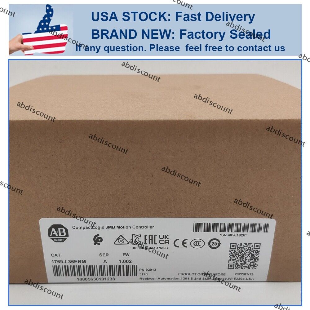 New Factory Sealed AB 1769-L36ERM Ser A CompactLogix 3MB Motion SHIP - Product Details - COMPACTLOGIX