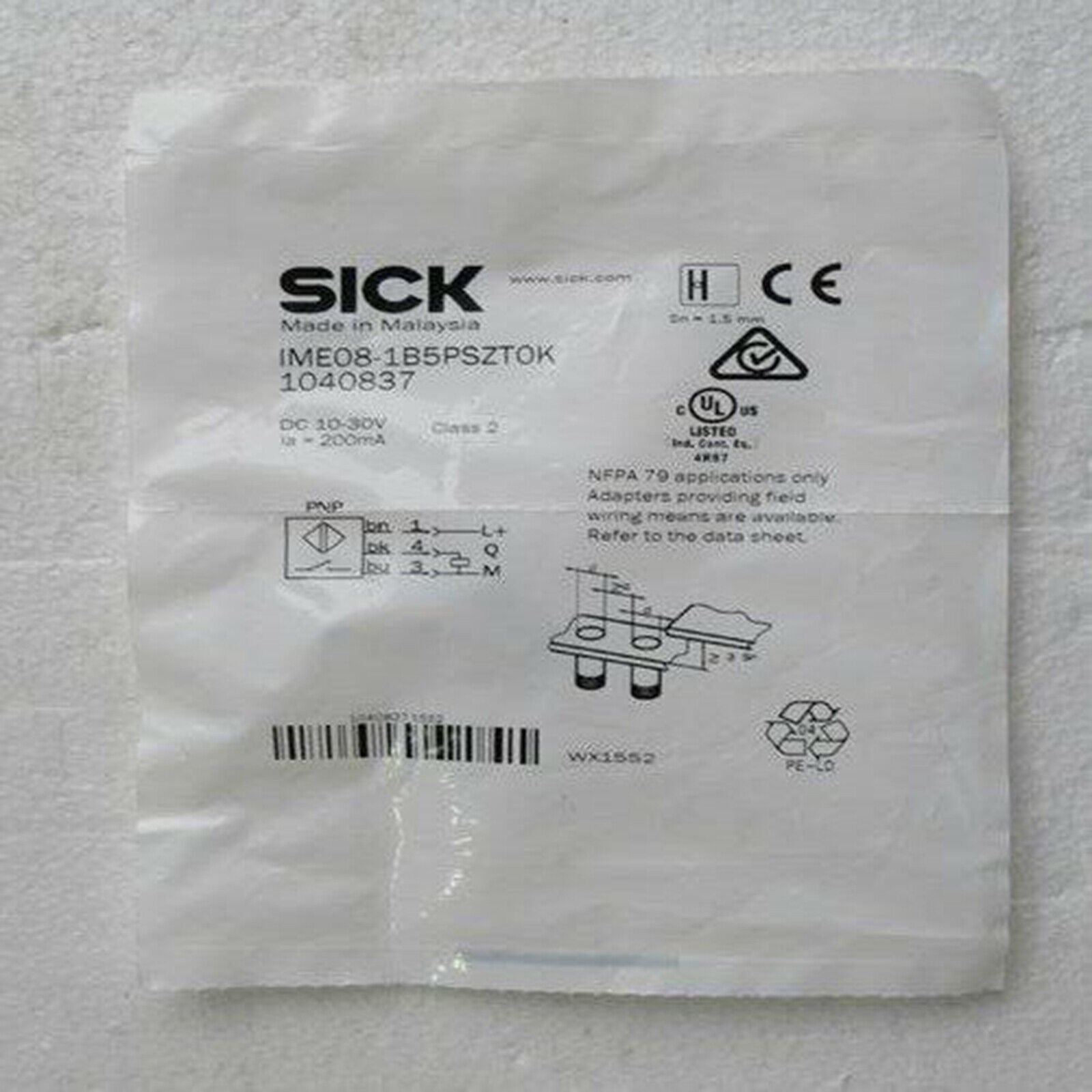 ONE SICK Proximity Switch IME08-1B5PSZTOK - SICK