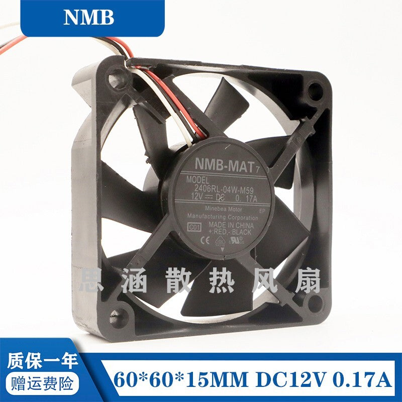 NMB 2406RL-04W-M59 6CM 6015 12V 0.17A Projector Cooling Fan
