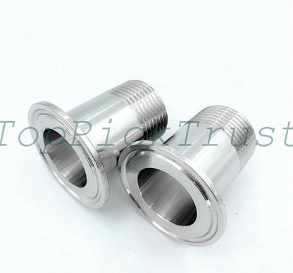 Steel Sanitary Male Threaded Ferrule Pipe Fitting Tri Clamp Adapter 304Stainless