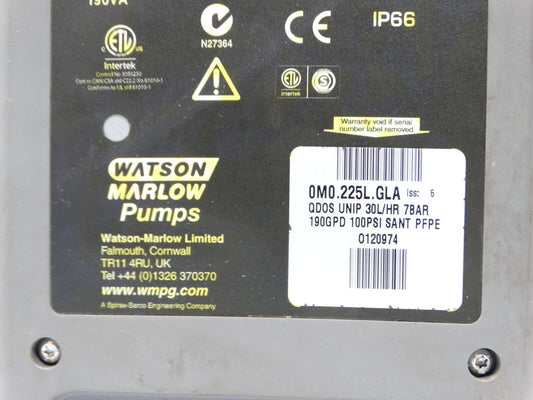 WATSON MARLOW 0M0.225L.GLA PUMP - WATSON MARLOW