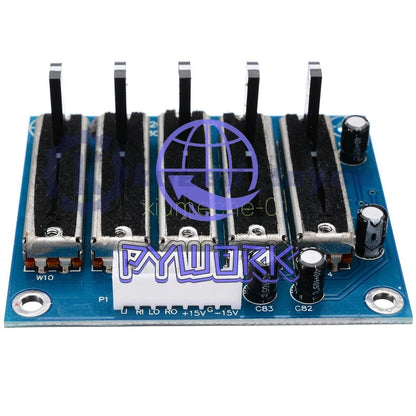 Dual Power ±12~±15V Stereo 5-band Equalizer EQ Board 5-segment Tone Preamp Board
