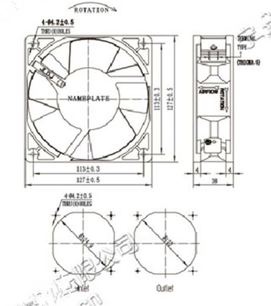 new 1PC XFAN RAH1278B1-C 220-240V 0.12A 12738 cooling fan