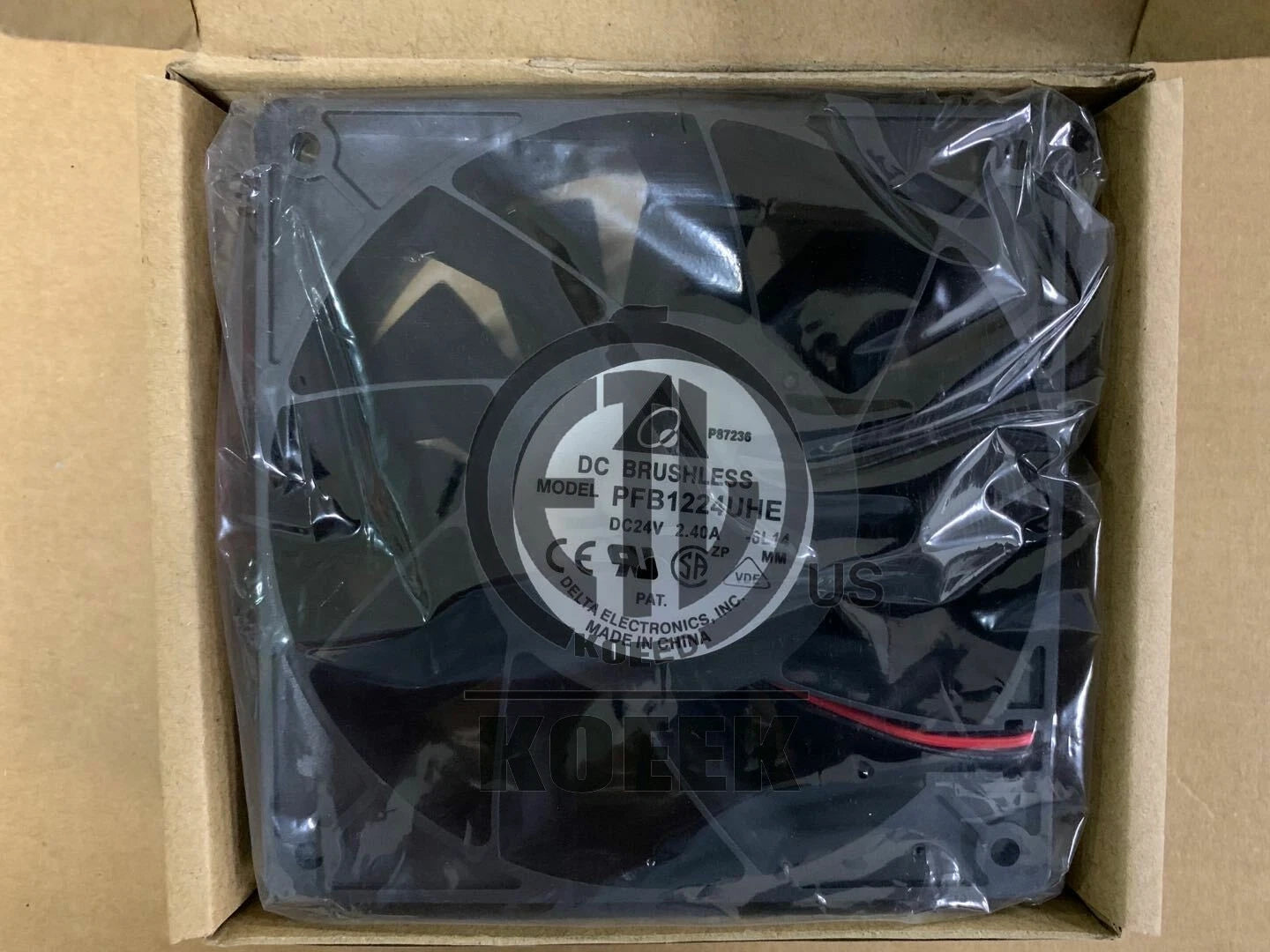 Delta PFB1224UHE DC Brushless Cooling PC Computer Fan 24V 120x120x38mm 2.4A 2Pin