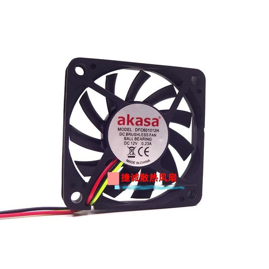 akasa DFC601012H 12V 0.23A 6010 6CM dual ball case cooling fan