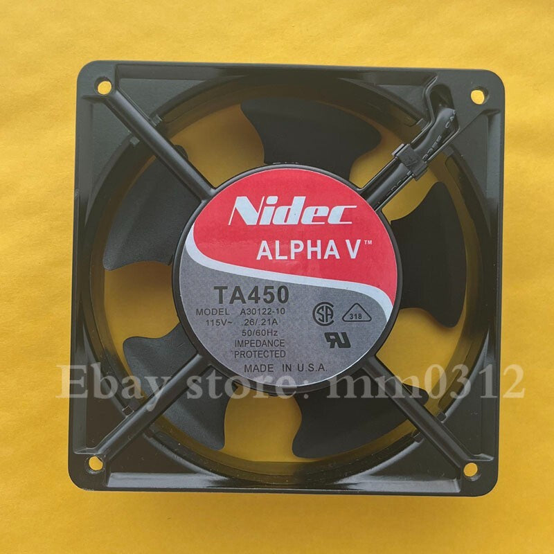 Nidec TA450 A30122-10 115V 0.26/.21A 12CM 12038 cabinet cooling fan