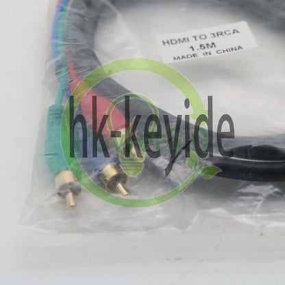 AV Connection Cable Adapter For HDTV DVD HDMI Male to 3 RCA Video Audio 1PCS