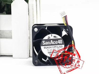 SANYO 4028 9GA0412P3J53 12V 0.49A 4-Wire Inverter Cooling Fan