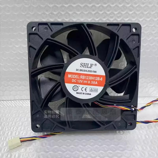 SHLF RB1238H12B-6 12038 DC12V 0.58A 4-Pin Silent Cooling Fan
