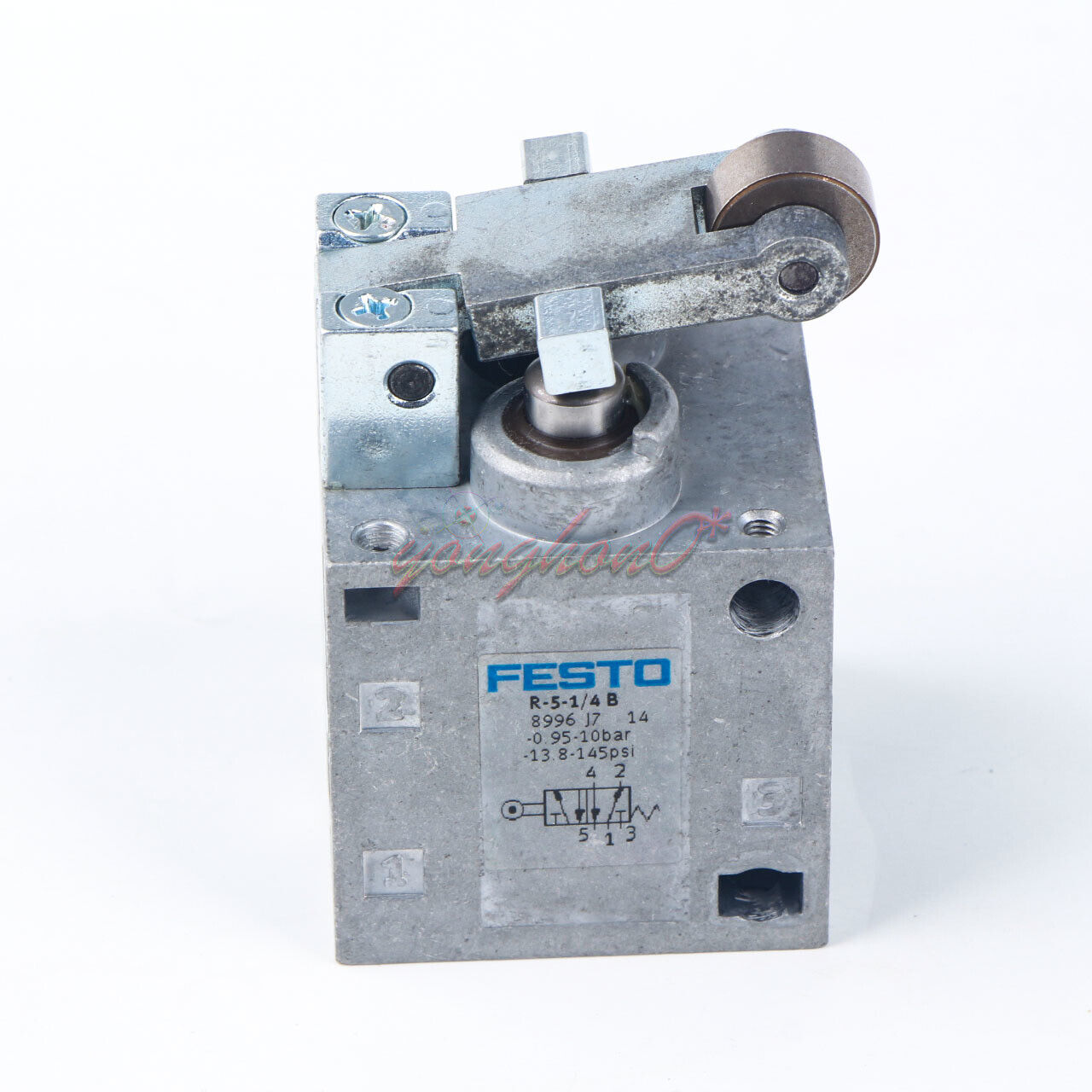 Festo 1PC Roller Lever Valve R5 1/4-B 8996 - FESTO
