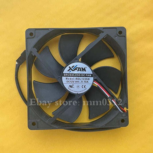 XFAN RDL1225B 12025 12V 0.18A 12CM 3-Pin Dual Ball Cooling Fan