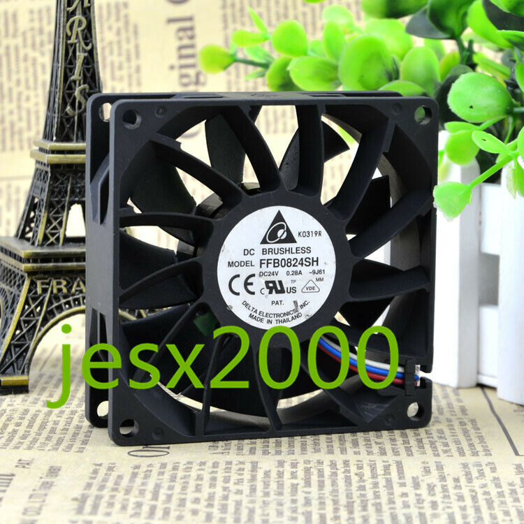 PLC Delta Fan FFB0824SH 24V 0.28A 8cm 8025 - DELTA FAN