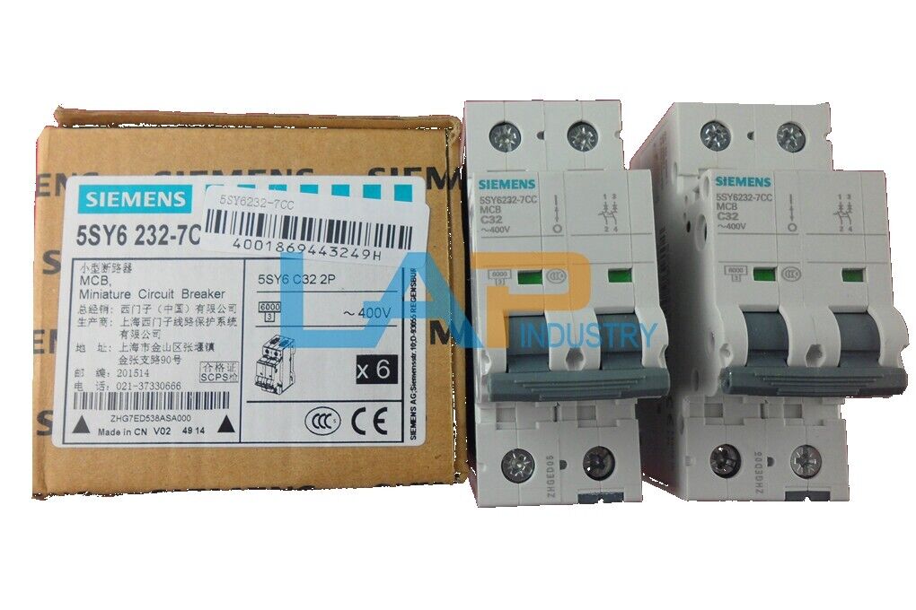 new QTY:1  FOR SIEMENS 5SY6232-7CC 2P 32A Miniature Circuit Breaker