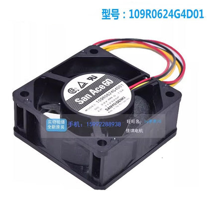 SANYO 109R0624G4D01 24V 0.13A 6025 60MM 3-Wire Inverter Cooling Fan