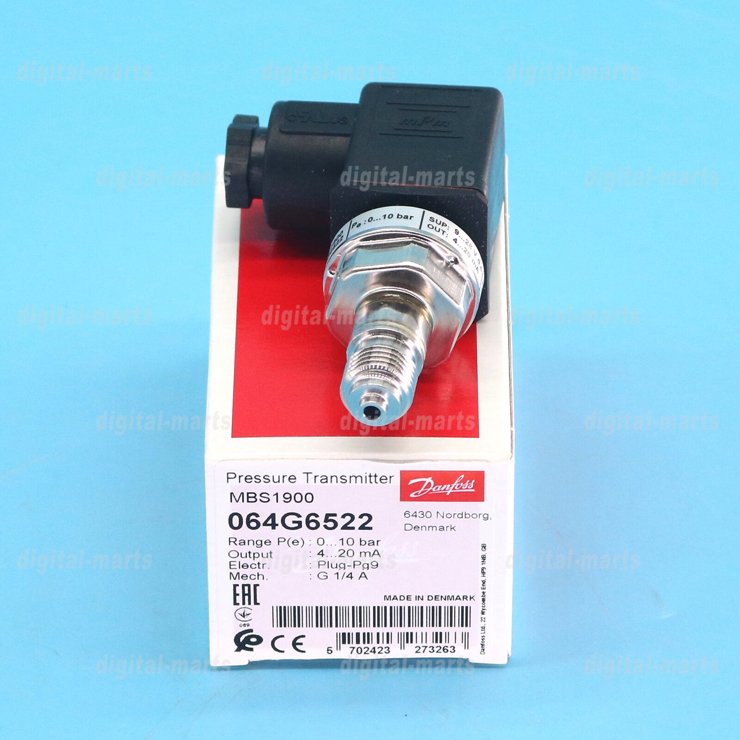 new 1PC Danfoss MBS1900 064G6522 Pressure Sensors