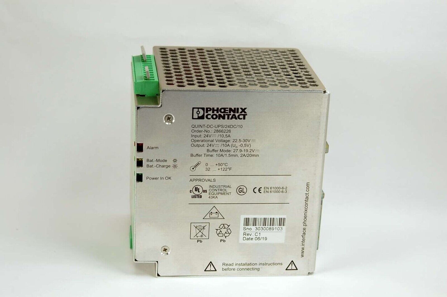 PHOENIX CONTACT QUINT-DC-UPS Power Supply - PHOENIX
