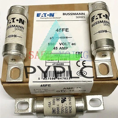 10PCS Eaton Bussmann 45FE ( 45 Amp ) 45A 690V Type T Fuse BS88:4 Fuse