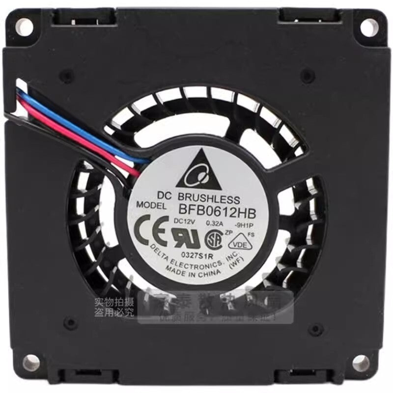 Delta BFB0612HB 6015 DC12V 0.32A 3-Wire Turbo Cooling Fan