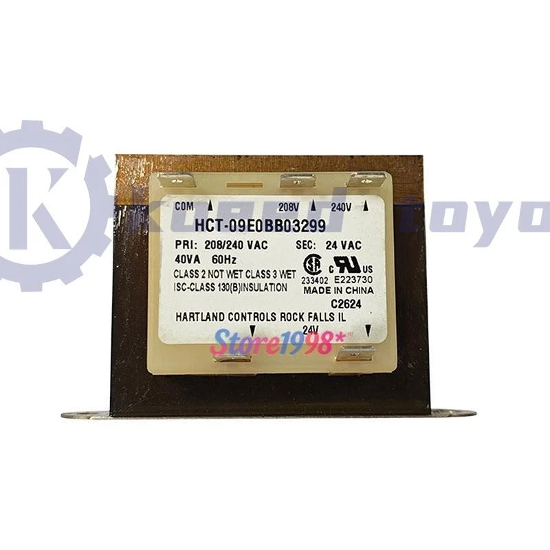 HCT-09E0BB03299 Duct Separator Isolation Transformer 208/240VAC To 24VAC 40VA~