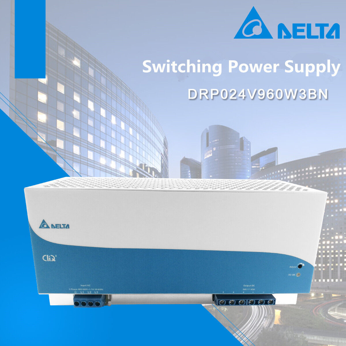 new 1pcs Delta Switching Power Supply DRP024V960W3BN 3-phase 380V Input 960W 24V 40A - DELTA POWER SOLUTIONS