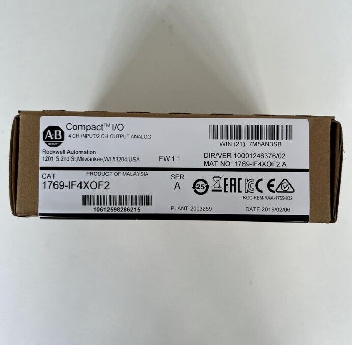 Allen Bradley 1769-IF4XOF2 SER A Compact 4ch input/2ch output analog - 1769-IF4XOF2 SER A Compact 4ch input/2ch output analog - ALLEN BRADLEY