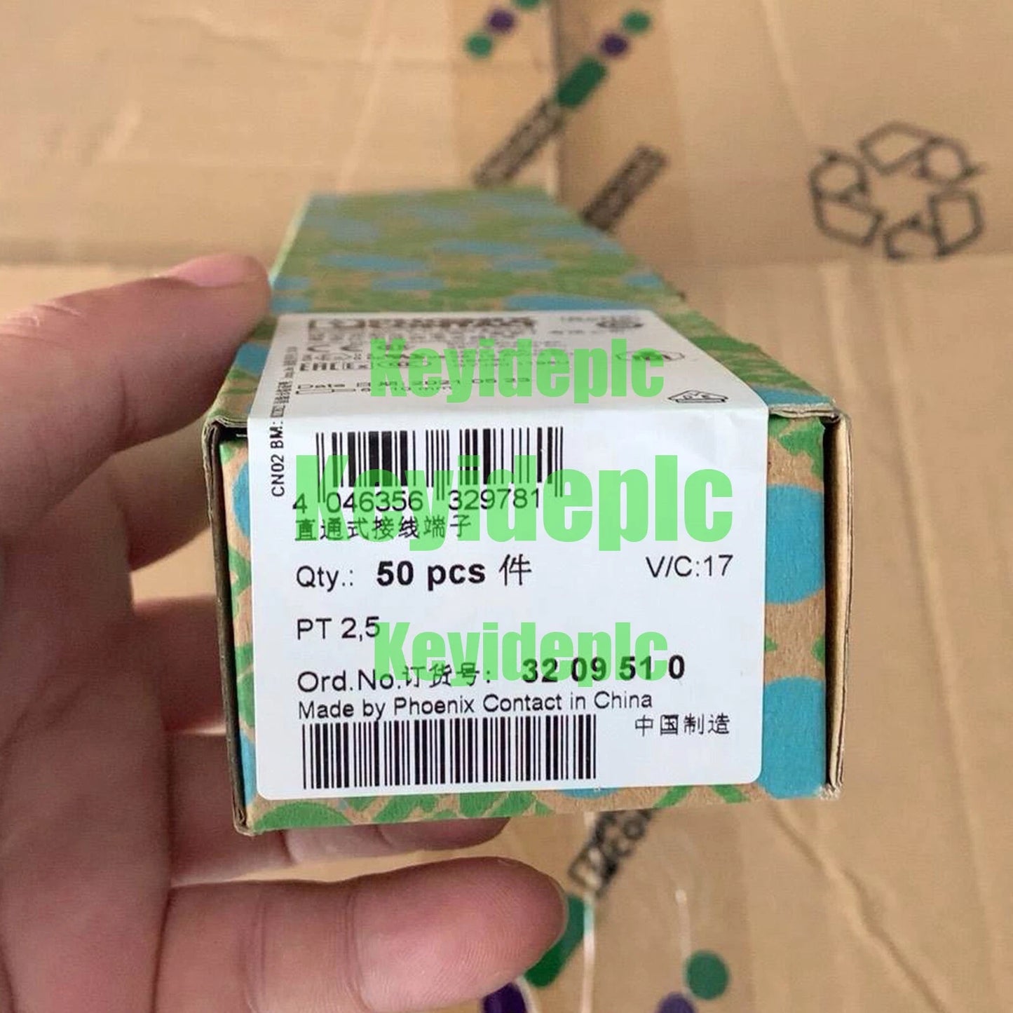 50Pcs/Box For PHOENIX CONTACT Feed-through terminal block PT 2,5 3209510 #k