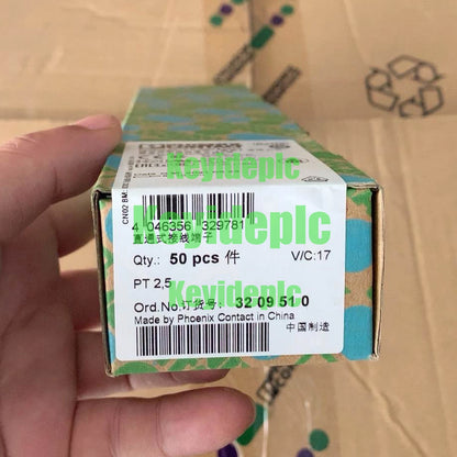 50Pcs/Box For PHOENIX CONTACT Feed-through terminal block PT 2,5 3209510 #k