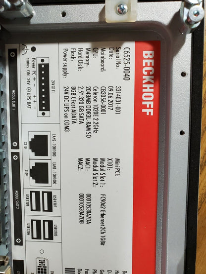 1 Industrial PC C6525-0040 - BECKHOFF