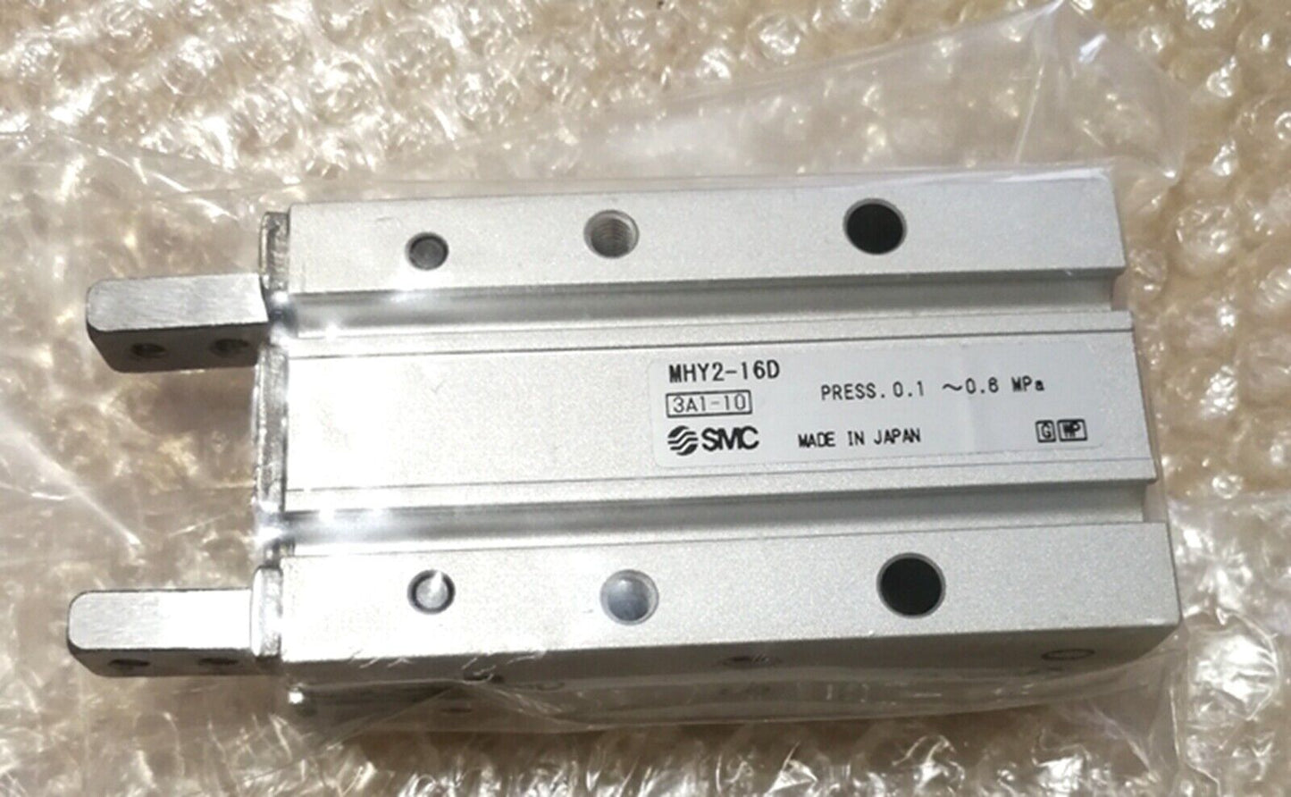 New SMC MHY2-16D Air Gripper Pneumatic Cylinder with 200PSI 16-inch Stroke and 4-way Quick Disconnect fitting - SMC